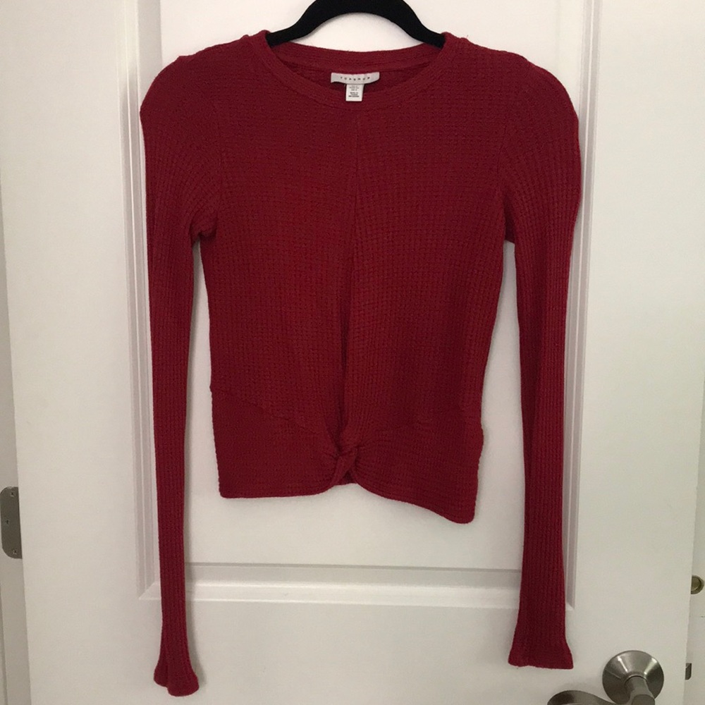 Red crop top